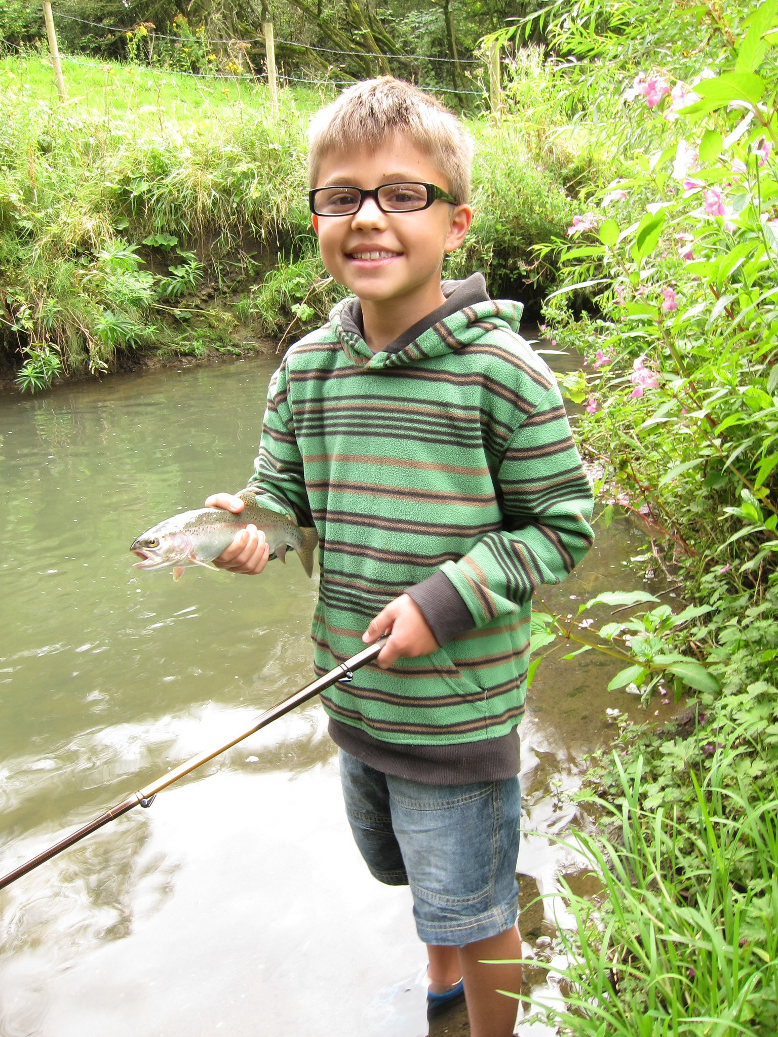 Peter with wild rainbow from Tong and Pudsey Beck