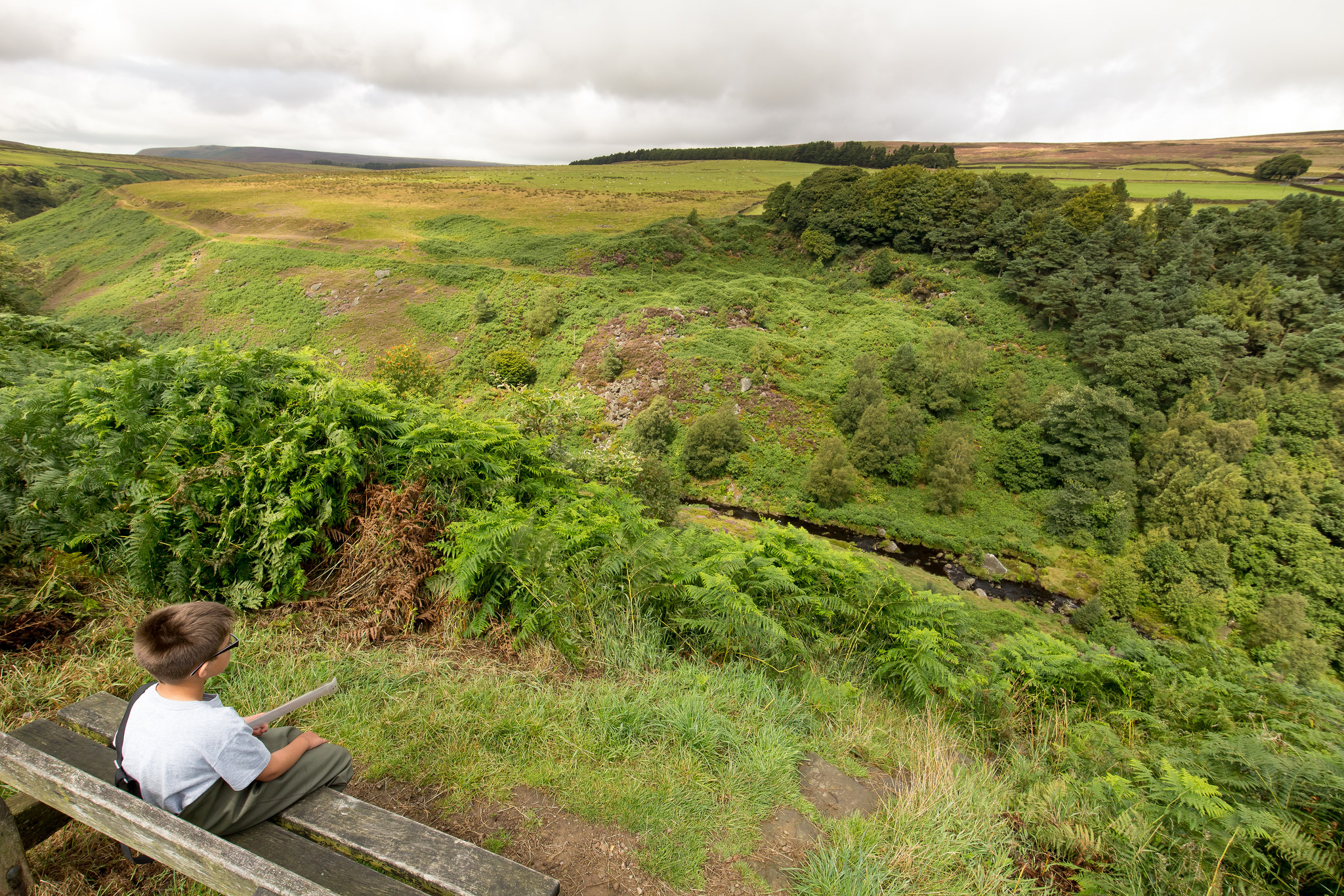 View across the valley at the top of Hebden water